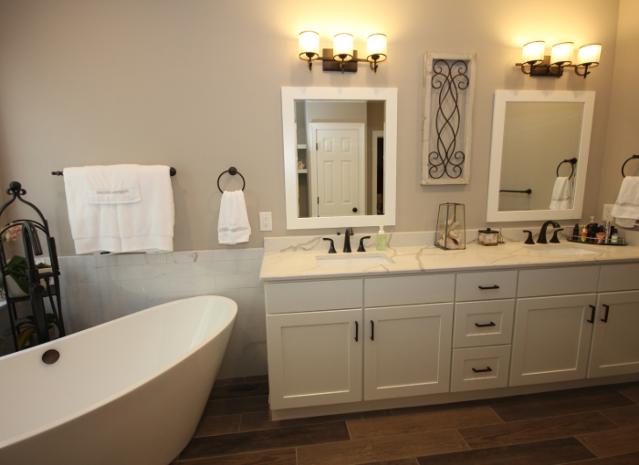 Luxurious renovated bathroom in a Cary home