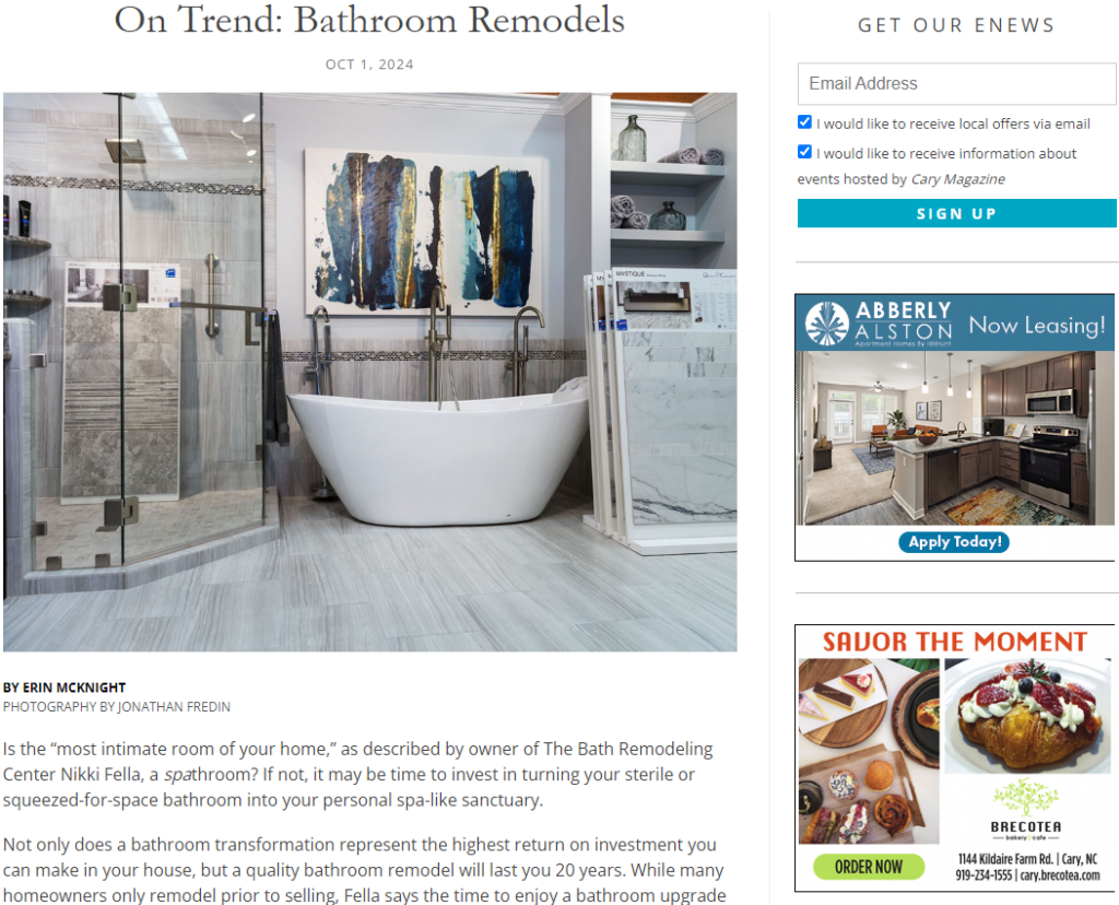 Reviews of a bathroom remodel blog.